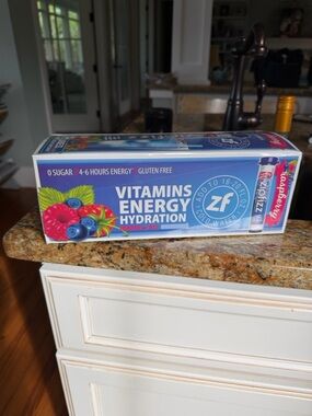 Raspberry Vitamin Energy Hydration Drink Mix - Blue